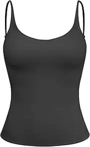 [CIDER] Second Skin Double Layered Round Neck Solid Cami Top