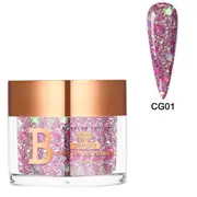 Billionaire SNS Gelish Dip Dipping Acrylic Nail Powder - Chunky Glitter 001 56g