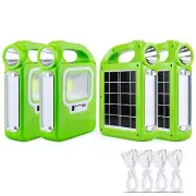 4 Pack Solar Lantern Camping Essentials Accessories Lights, Rechargeable LED ...