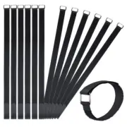 24 inch Hook and Loop Cable Strap - Reusable Fastening Strap - 12 PACK