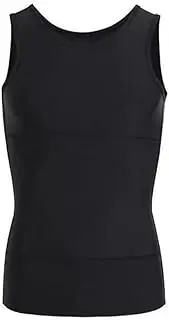 [HSQSMWJ] Men T-Shirt Reducing Compression Shapewear Tummy Control Shirt Underwear Elastic Straps