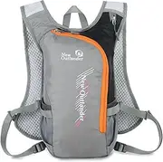 Breathable HYD Ion Backpack Nylon Reflective Water Bladder Backpack for Hiking Running Cycling Grey Grey