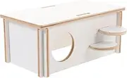 Sosoport Wooden Rat Hideout Guinea Pig Hamster Hideout Chinchilla Hut Small Cozy Non-Slip Pet Cave Suitable for Small Pets