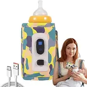 YRTUOP USB Milk Bottle Warmer Bag - Digital Portable Milk Warmer USB Bottle Warmer | 5 Gear Temperature Heat Keeper Adjustable Bottle Bag for Kids & Milk Bottle