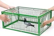 TRAGLO Live Animal Trap Cage, Metal Pigeon Trap with Escape-Proof Design, Rabbit and Bird Trap Cage with One-Way Entry Door, 2CM Encryption Spacing, Skylight Design(90x60x26cm)
