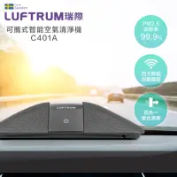 在飛比找momo購物網優惠-【LUFTRUM瑞際】智能車用空氣清淨機C401A(時尚灰)