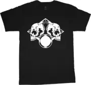 Skull T-shirt Mens Graphic Tee Heavy Metal 80s Retro Vibe Skulls Record Shirt
