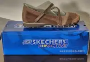 Brand New SKETCHERS Active Brown Shoes Ladies Size 7.5 Bikers Step up Desert