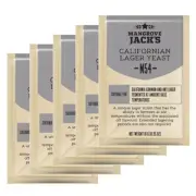 5 x Mangrove Jack's M54 Californian Lager Beer Yeast 10g Home Brew Sachet