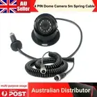 4 PIN Dome Rear View Reversing Camera 12 IR Night Vision+5m Spring Cable Trailer
