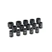 15 Pcs of Chicane 3/8" Drive 6Pt Metric Impact Socket Set - Cr-Mo Steel