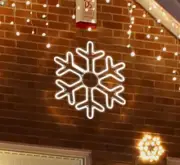 Neon Rope Light Motif,20" Snowflake 480 LED Strip Light (Cool White)