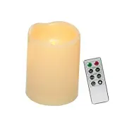 3”x 4” Outdoor Waterproof Flameless LED Pillar Candle with Remote Timer 4"