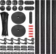 Cable Management Organizer Kit,152 PCS Cable Organizer, Cord Organizer Reusable