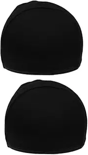 [BESTYASH] 2 Pack Cycling Hats Helmet Liner Cap Sturdy Quick-Drying Riding Caps Black