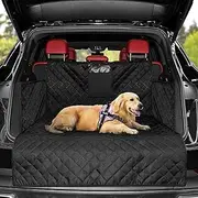 Rear Trunk Liner Pet Dog Mat, Car Boot Liner Protector for Dog,Cargo Liner for Dogs,Non-Slip Water Resistant Washable Car Boot Protector Mat for SUV Truck Jeeps Vans, Non-Slip,Black