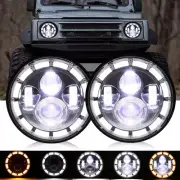 NEW 7inch LED Headlights Hi/Lo Beam Halo Angel Eyes For 1966-1978 SUZUKI Samurai