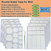 KAIHENG 96PCS Mounting Tape, Double Sided Tape for Wall, Picture Hanging Stri...