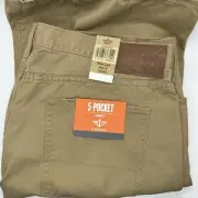 Men's Dockers Pants 34x34 Signature Khaki Flat Front Straight Fit Cotton Stretch