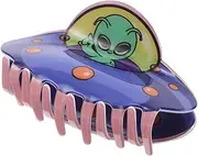 BESTYASH Alien Spaceship Hair Clip Cute Claw Grip for Women Novelty Hair Accessories for Parties Weddings and Daily Wear