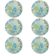 6x LVD Sea Glass Trivet Pot Mat Kitchen Dining Table Protector Pad Round 21cm