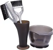Vaguelly 4pcs Hair Coloring Kit Durable Hair Dyeing with Measurement Cup Convenient Salon Supply for Home Use Includes Color Bowls and Measuring Cup Random Color