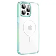 ic Phone Case for iPhone 15 Pro Max Compatible with Magsafe,Colorful TPU Frame+PC Clear Cover