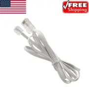 (2 Pack) Ethernet to Phone Line RJ45 Female to RJ11 Male Adapter Cord White.