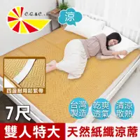 在飛比找momo購物網優惠-【凱蕾絲帝】台灣製造-天然舒爽軟床專用透氣紙纖雙人加大加長涼