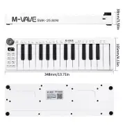 M-VAVE SMK-25 MIDI Keyboard Rechargeable USB MIDI Keyboard Controller H4T5