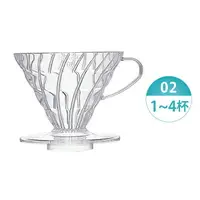 在飛比找樂天市場購物網優惠-HARIO V60透明樹脂濾杯1-4杯／VD-02T