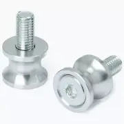 Bobbin Spools Swingarm Paddock Stand Adaptors 10 mm Motorbike Motorcycle Silver