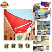 Stylish Red Shade Sail - Custom Size 12' x 17' - Perfect for Patios and Poolside
