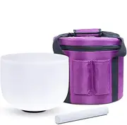 KVKA Crystal Singing Bowl G Note Throat Chakra Meditation Therapy, Sound Healing 8 Inch With Carrying Case ( G Note Throat Chakra)