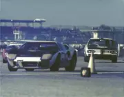 Vintage Color 8X10 1966 Daytona 24 Hours Ford GT40 MkII & Corvair Yenko Stinger
