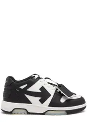 Off-White Out Of Office Leather Sneakers, Sneakers, Black, Lace-up - 10 10