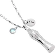 KETIME Perfume Locket Stainless Steel Cremation Ashes Keepsake Memorial Urn Jewelry Necklace for Pet