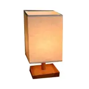 Desk Lamp, Bedside Lamp, Table Light LED Solid Wood Stable Modern Lampshade N...