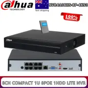 Dahua 8CH 8 PoE 12MP 4K 8MP Ai NVR 1HDD Network Video Recorder CCTV H.265+ SMD