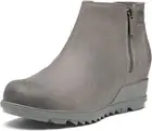 NWOB Sorel Women's Evie Zip Chelsea Boots Leather Quarry Gray Size 9