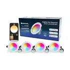 GIDERWEL ZigBee Smart Recessed LED Downlight RGBWW 4 Inch Work with Hub Bridg...