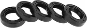 X AUTOHAUX Universal Oil Seal TC Double Lip W Steel Spring Seal Ring Rotary Shaft Seal 18x28x7mm High Pressure NBR Rubber Black 5 Pcs