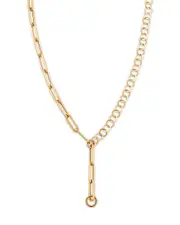 Nina Gilin 14K Yellow Gold Link Lariat Necklace, 18