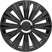 Sunset Wheel Trim, 40.6 cm, Black/matt Two-Tone, Shiny with Chrome Ring, Set of 4