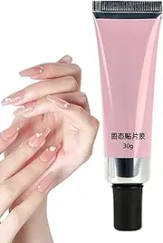 Gel Glue for Nails,30g Portable Clear Nail Gel | Super Strong Soft Gel Nail Glue, Long Lasting Acrylic Nail Glue, Press on Nail Adhesive for Nail Extension