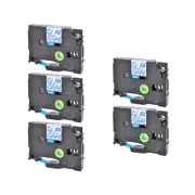 5PK Compatible with Brother P-Touch TZ-133 Blue on Clear 0.47" Label Tape 12mm