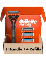Gillette Fusion5 Razors for Men, 1 Razor, 4 Blade Refills,