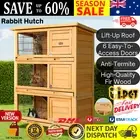 i.Pet Rabbit Hutch Chicken Coop Hutches Large Run Wooden Cage House Outdoor AU
