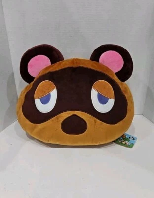 Club Mocchi Nintendo Animal Crossing TOM NOOK JUNIOR Cuddle Pillow Plush NWT
