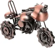 FIXOSHEE Vintage Motorcycle Model Retro Style Metal Ornament for Home Decor Unique Desktop Decoration Compact Design for Collecting Antique Finish